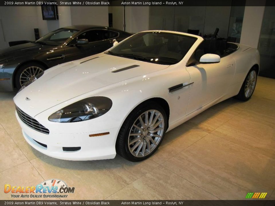 2009 Aston Martin DB9 Volante Stratus White / Obsidian Black Photo #3