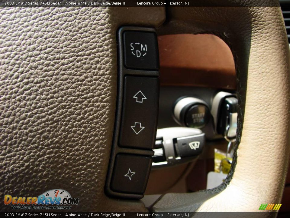 2003 BMW 7 Series 745Li Sedan Alpine White / Dark Beige/Beige III Photo #20