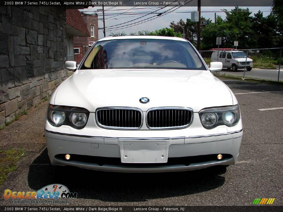 2003 BMW 7 Series 745Li Sedan Alpine White / Dark Beige/Beige III Photo #24