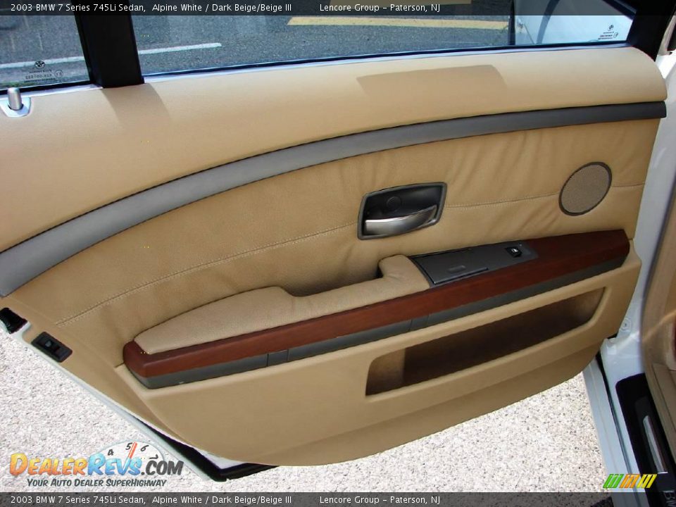 2003 BMW 7 Series 745Li Sedan Alpine White / Dark Beige/Beige III Photo #29