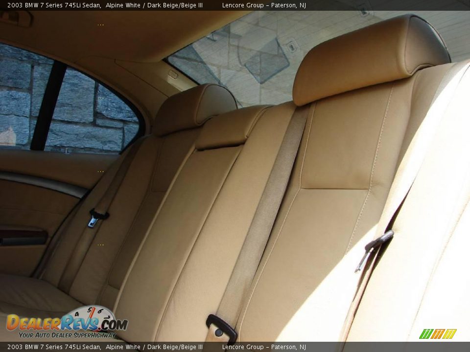 2003 BMW 7 Series 745Li Sedan Alpine White / Dark Beige/Beige III Photo #31