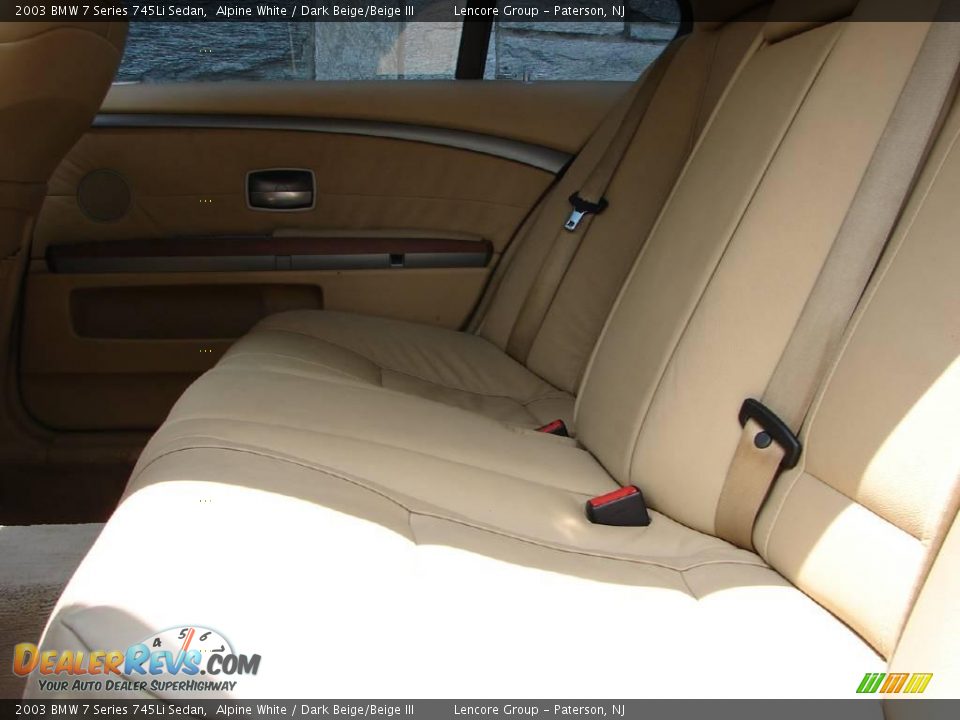 2003 BMW 7 Series 745Li Sedan Alpine White / Dark Beige/Beige III Photo #32