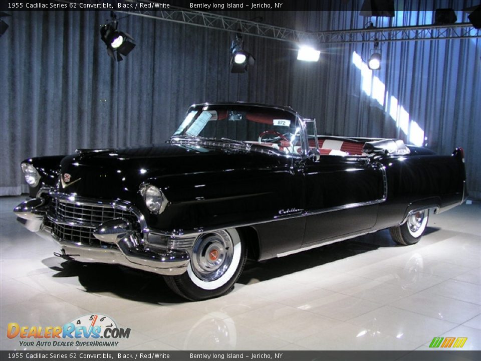 1955 Cadillac Series 62 Convertible Black / Red/White Photo #1