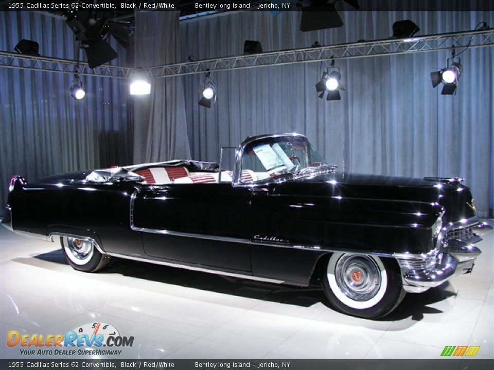 1955 Cadillac Series 62 Convertible Black / Red/White Photo #3