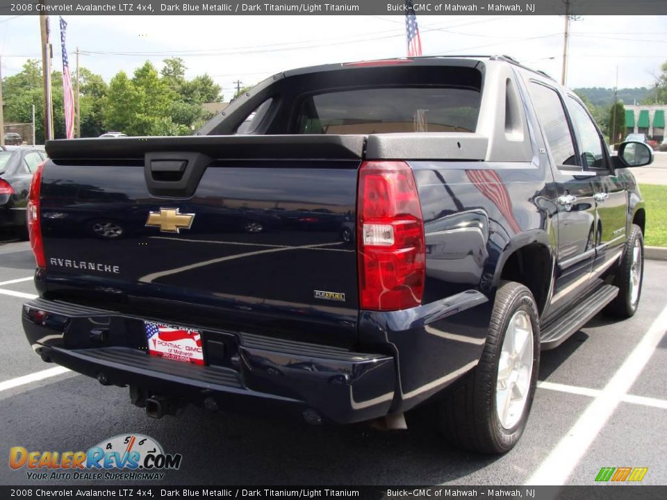 2008 Chevrolet Avalanche LTZ 4x4 Dark Blue Metallic / Dark Titanium/Light Titanium Photo #3