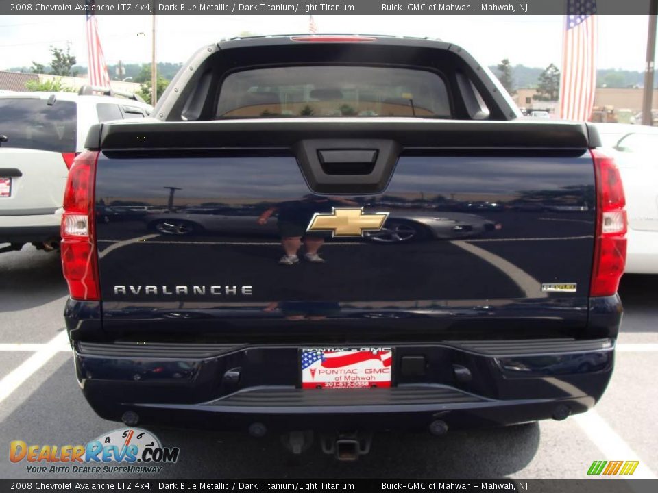 2008 Chevrolet Avalanche LTZ 4x4 Dark Blue Metallic / Dark Titanium/Light Titanium Photo #4