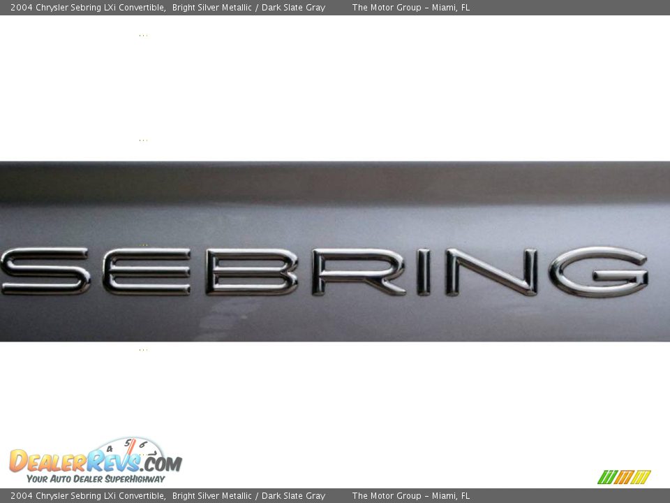 2004 Chrysler Sebring LXi Convertible Bright Silver Metallic / Dark Slate Gray Photo #20