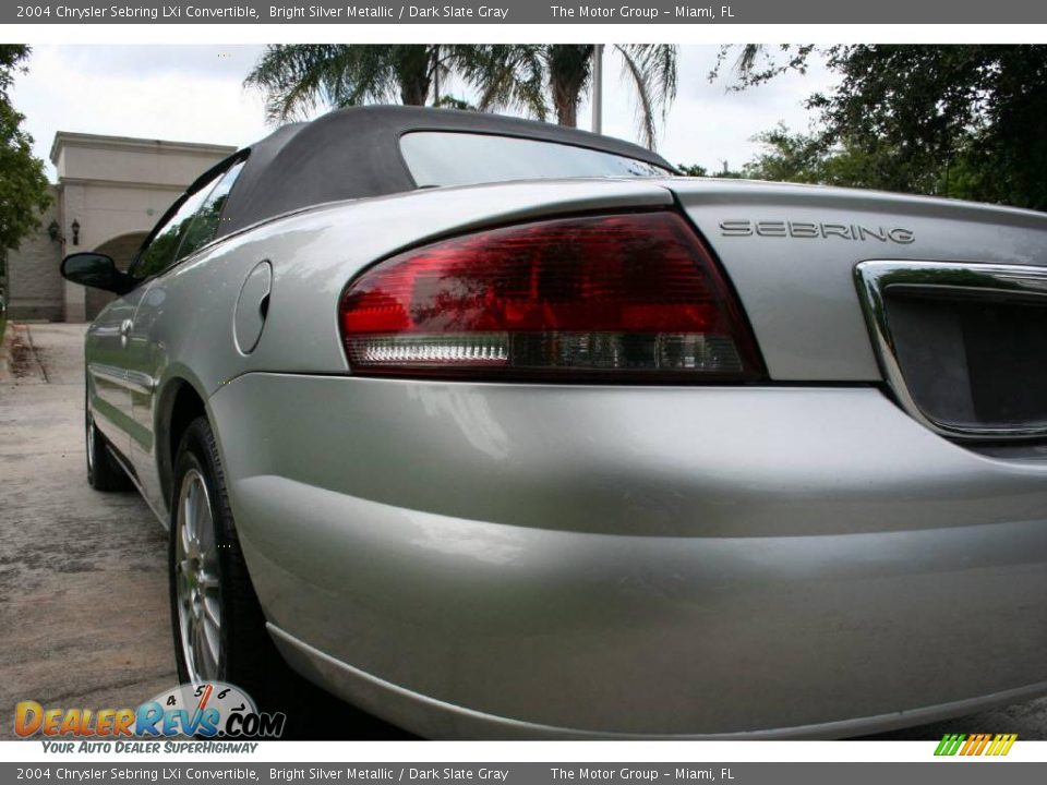 2004 Chrysler Sebring LXi Convertible Bright Silver Metallic / Dark Slate Gray Photo #25