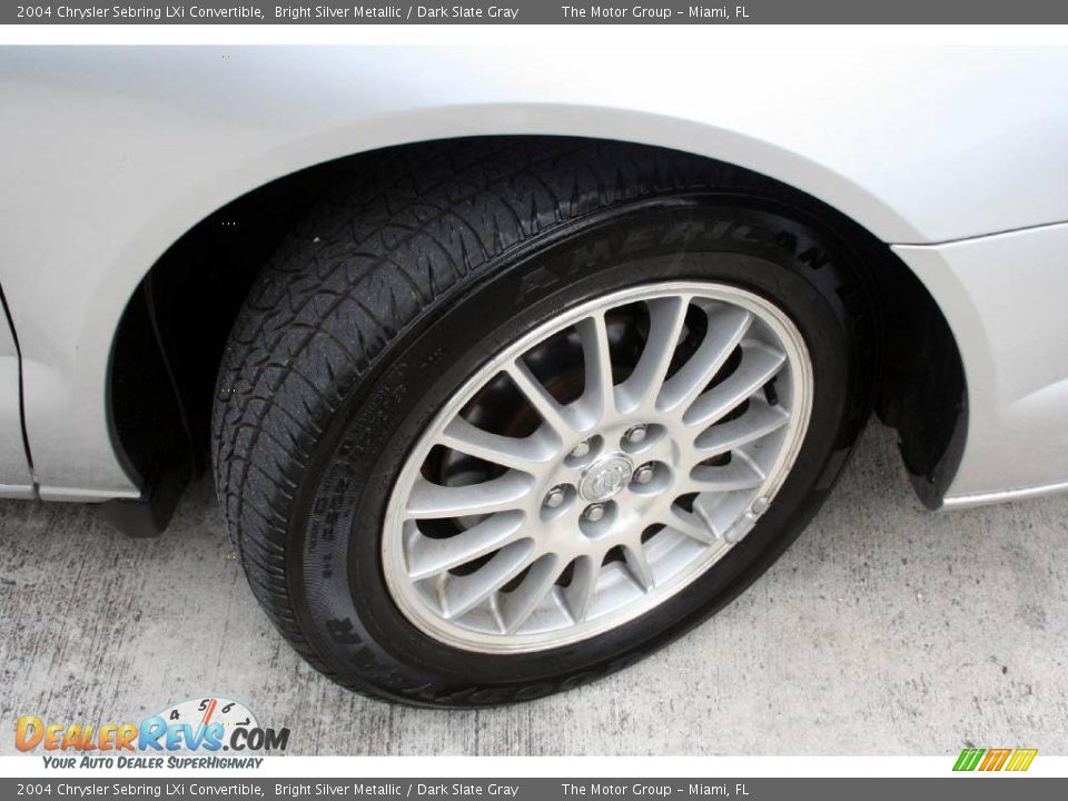2004 Chrysler Sebring LXi Convertible Bright Silver Metallic / Dark Slate Gray Photo #35