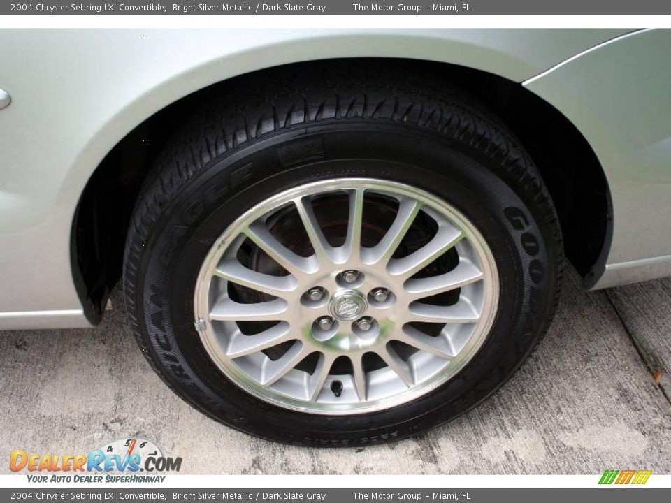 2004 Chrysler Sebring LXi Convertible Bright Silver Metallic / Dark Slate Gray Photo #36