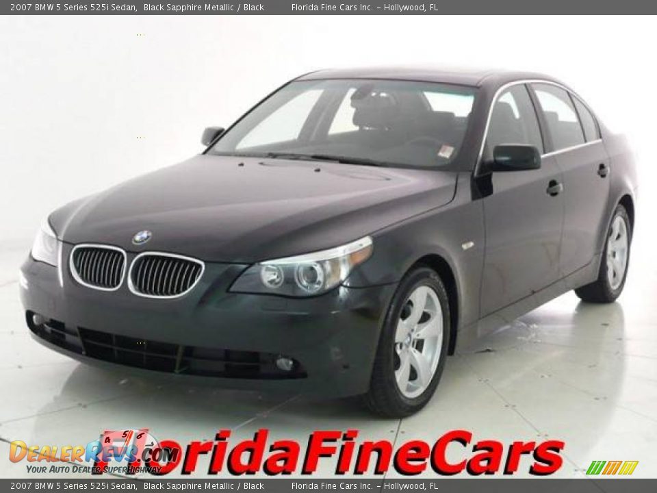 2007 BMW 5 Series 525i Sedan Black Sapphire Metallic / Black Photo #1