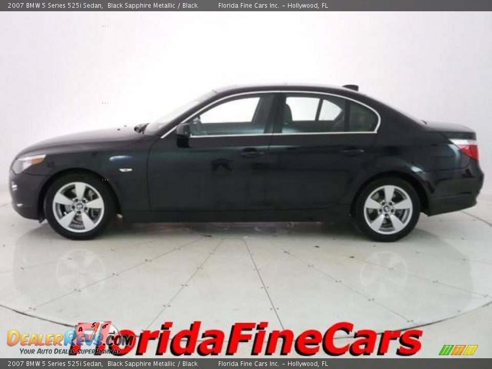 2007 BMW 5 Series 525i Sedan Black Sapphire Metallic / Black Photo #3