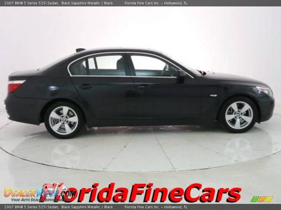 2007 BMW 5 Series 525i Sedan Black Sapphire Metallic / Black Photo #4
