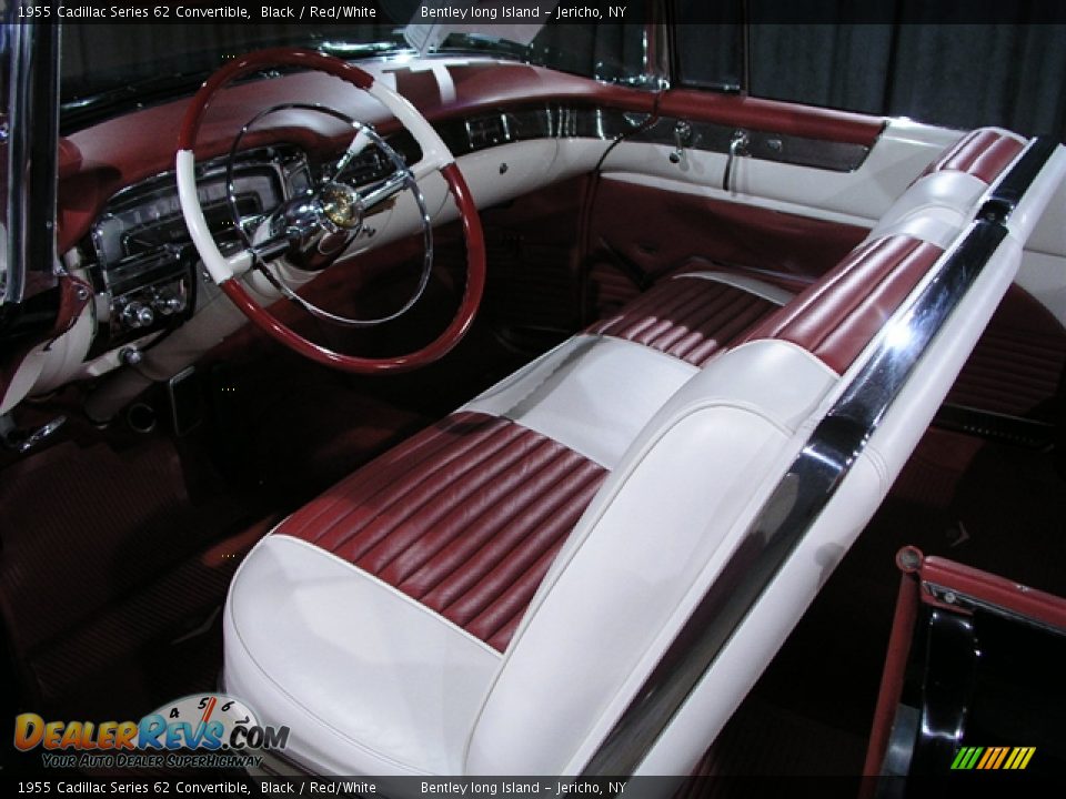 1955 Cadillac Series 62 Convertible Black / Red/White Photo #6