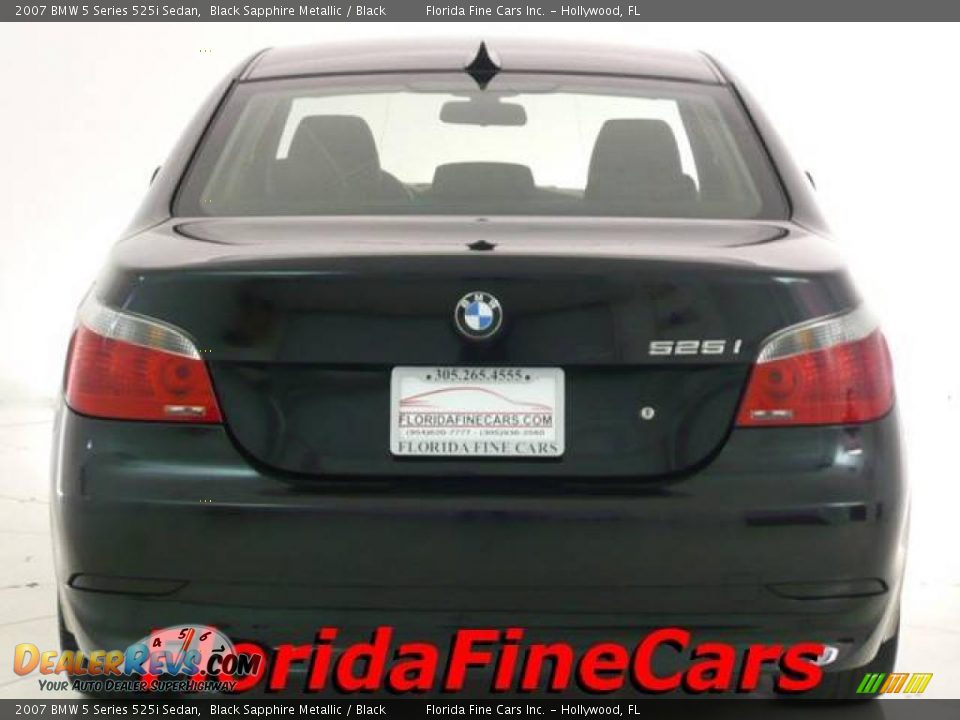 2007 BMW 5 Series 525i Sedan Black Sapphire Metallic / Black Photo #6