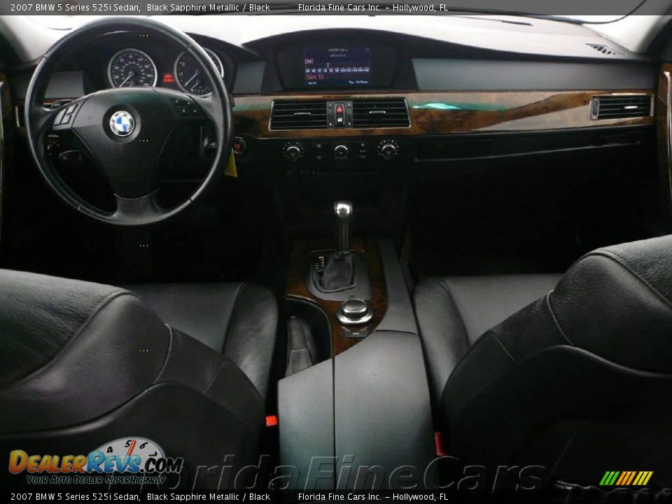 2007 BMW 5 Series 525i Sedan Black Sapphire Metallic / Black Photo #16