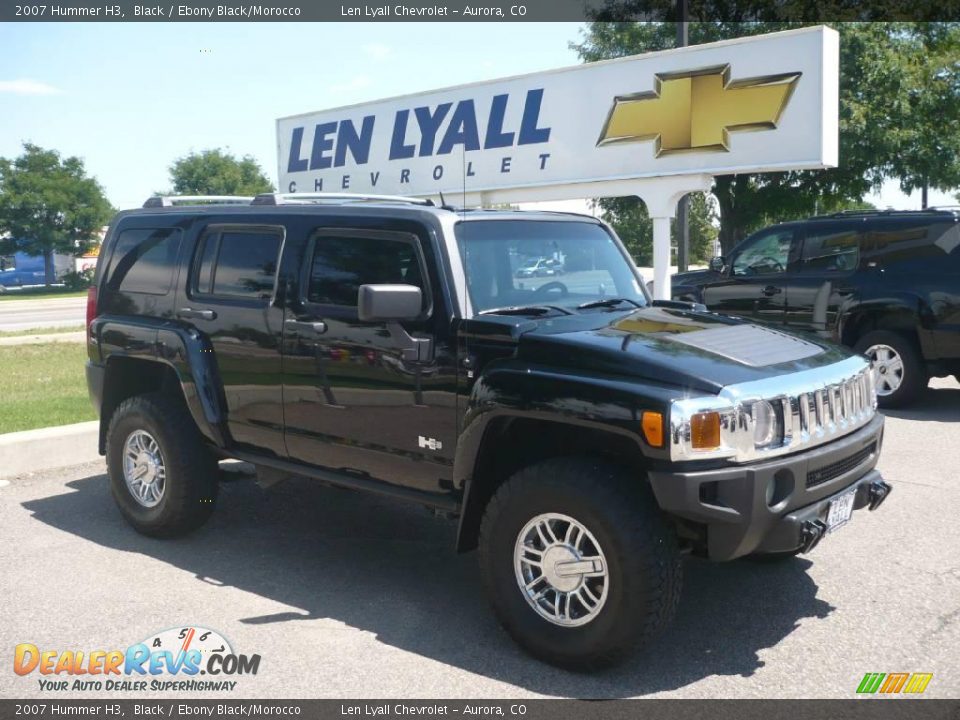 2007 Hummer H3 Black / Ebony Black/Morocco Photo #1