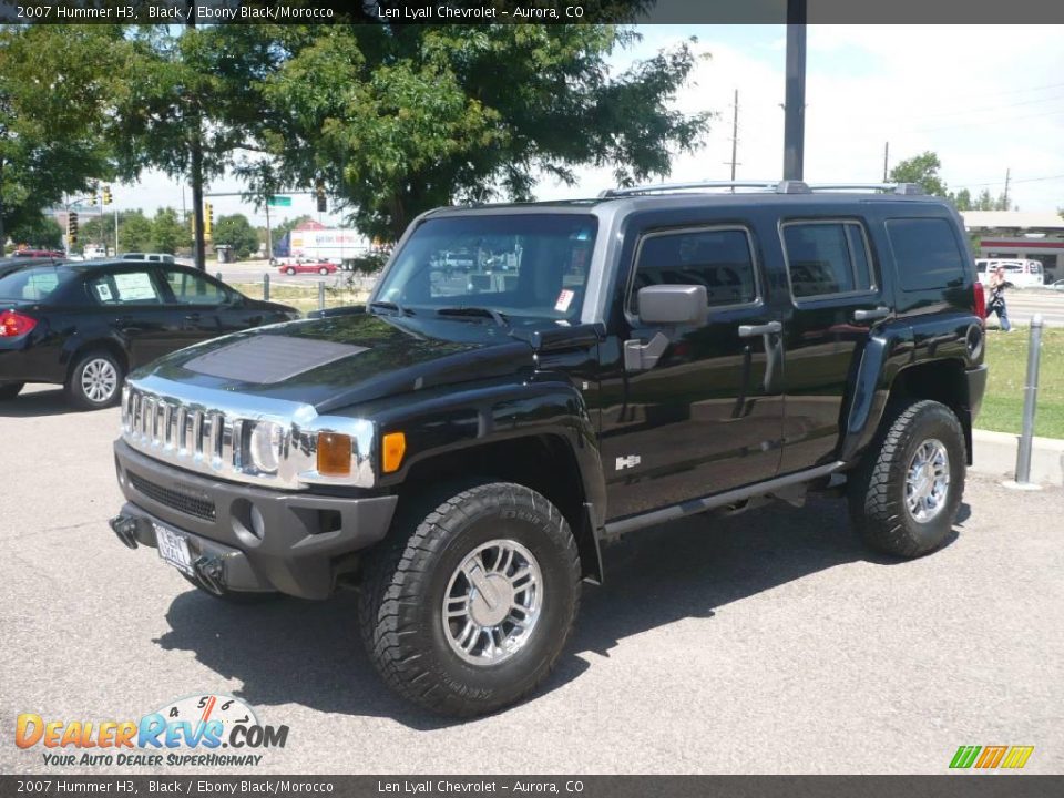 2007 Hummer H3 Black / Ebony Black/Morocco Photo #3