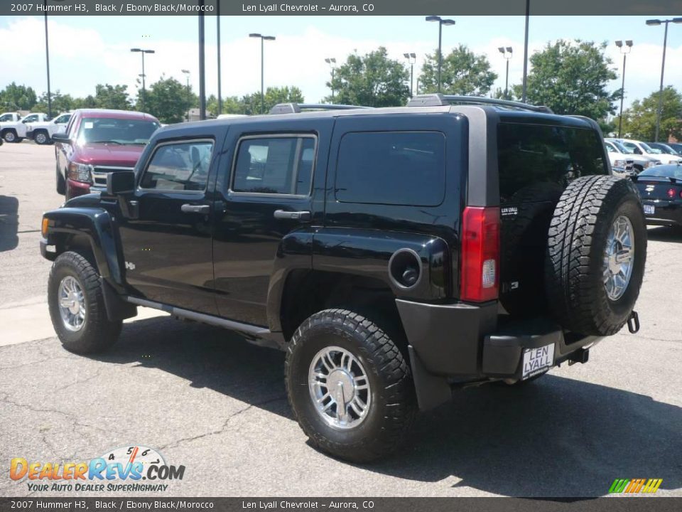 2007 Hummer H3 Black / Ebony Black/Morocco Photo #4