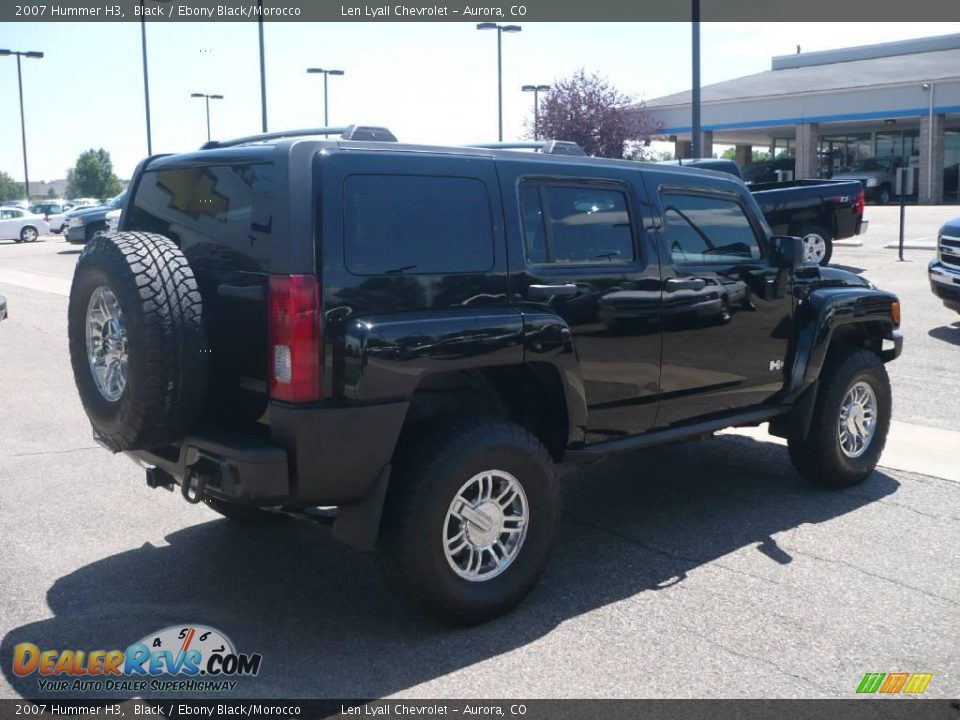 2007 Hummer H3 Black / Ebony Black/Morocco Photo #6
