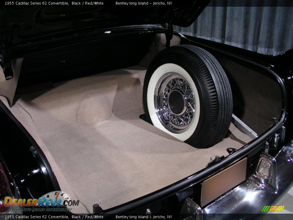 1955 Cadillac Series 62 Convertible Black / Red/White Photo #16