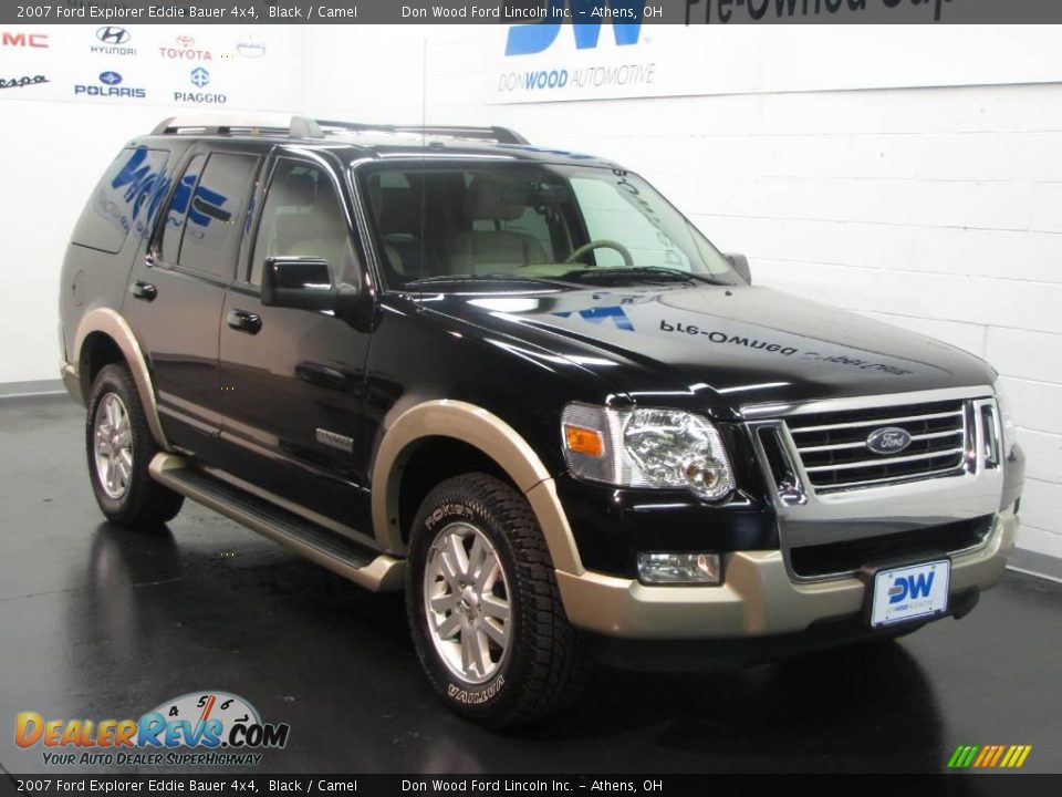2007 Ford Explorer Eddie Bauer 4x4 Black / Camel Photo #1