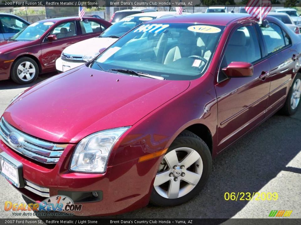 2007 Ford Fusion SE Redfire Metallic / Light Stone Photo #1