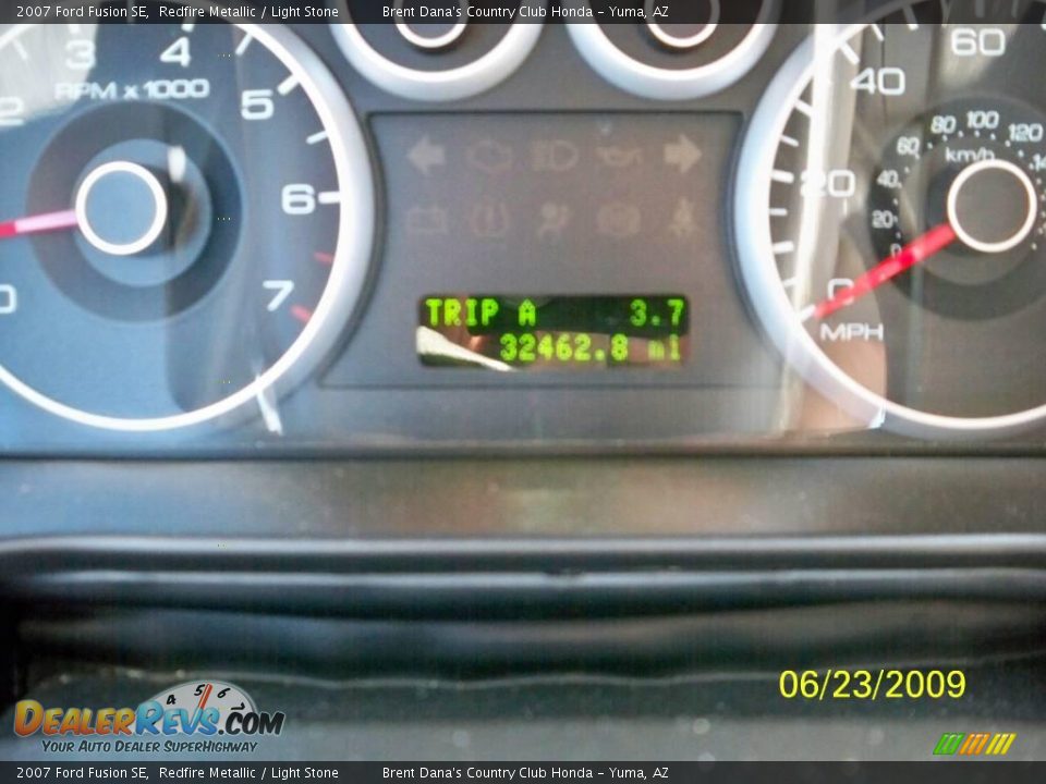 2007 Ford Fusion SE Redfire Metallic / Light Stone Photo #6
