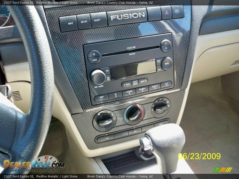 2007 Ford Fusion SE Redfire Metallic / Light Stone Photo #7