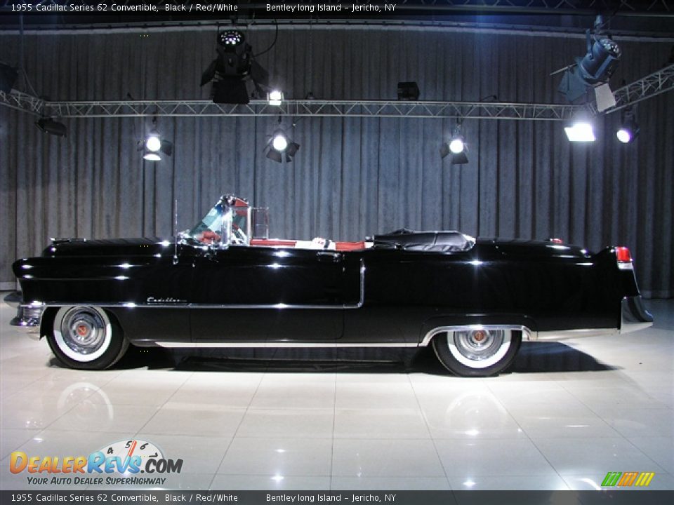 1955 Cadillac Series 62 Convertible Black / Red/White Photo #19