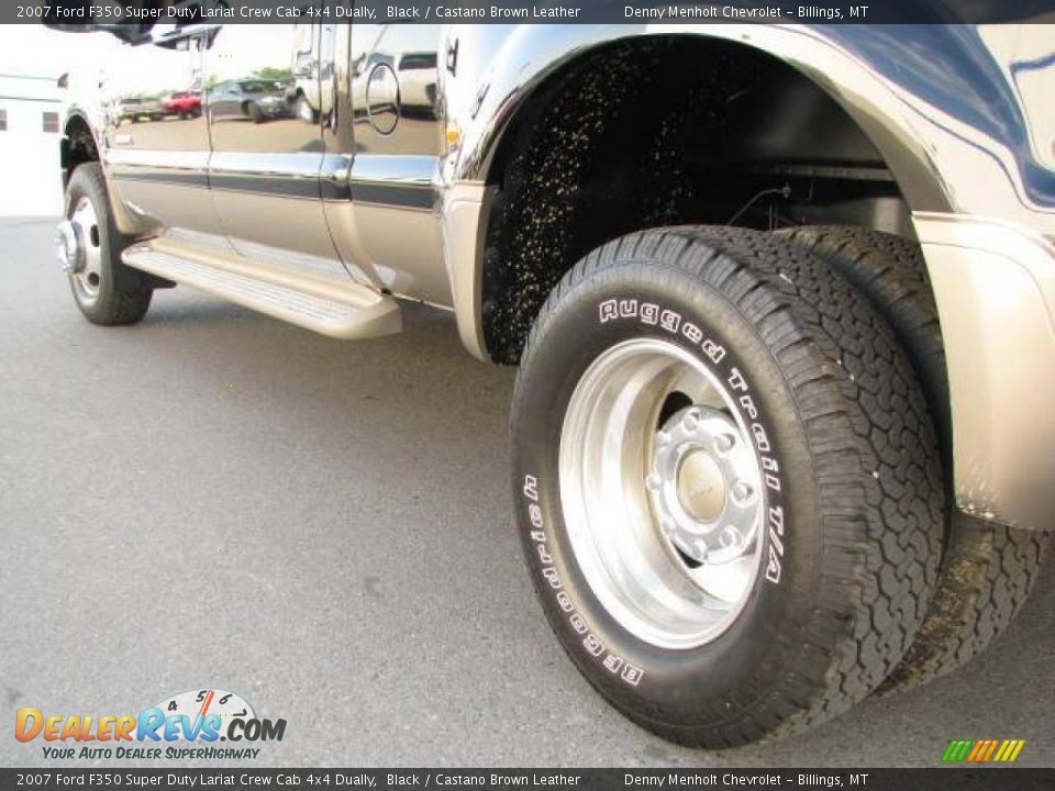 2007 Ford F350 Super Duty Lariat Crew Cab 4x4 Dually Black / Castano Brown Leather Photo #6