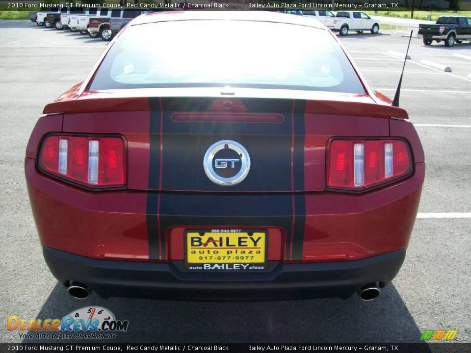 2010 Ford Mustang GT Premium Coupe Red Candy Metallic / Charcoal Black Photo #5