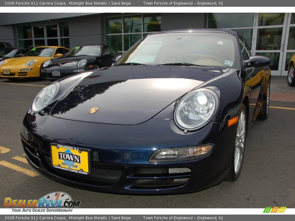 2008 Porsche 911 Carrera Coupe Midnight Blue Metallic / Sand Beige Photo #2
