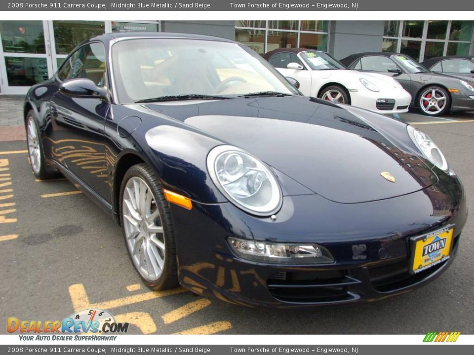 2008 Porsche 911 Carrera Coupe Midnight Blue Metallic / Sand Beige Photo #7