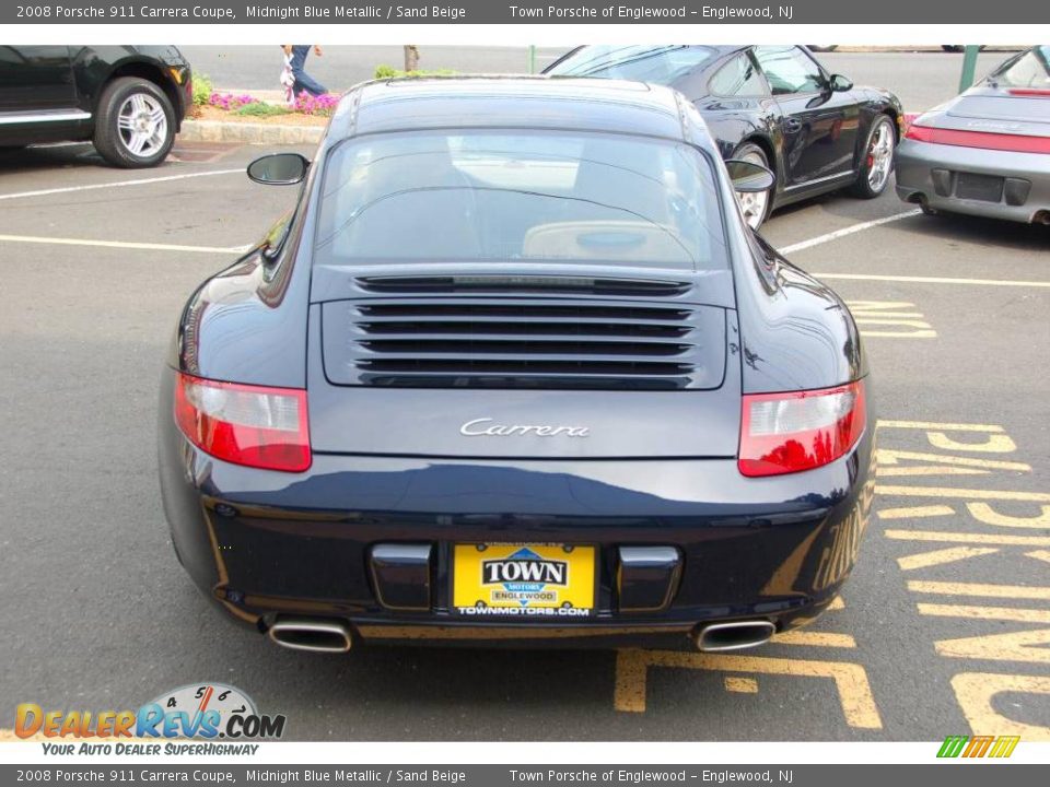 2008 Porsche 911 Carrera Coupe Midnight Blue Metallic / Sand Beige Photo #12