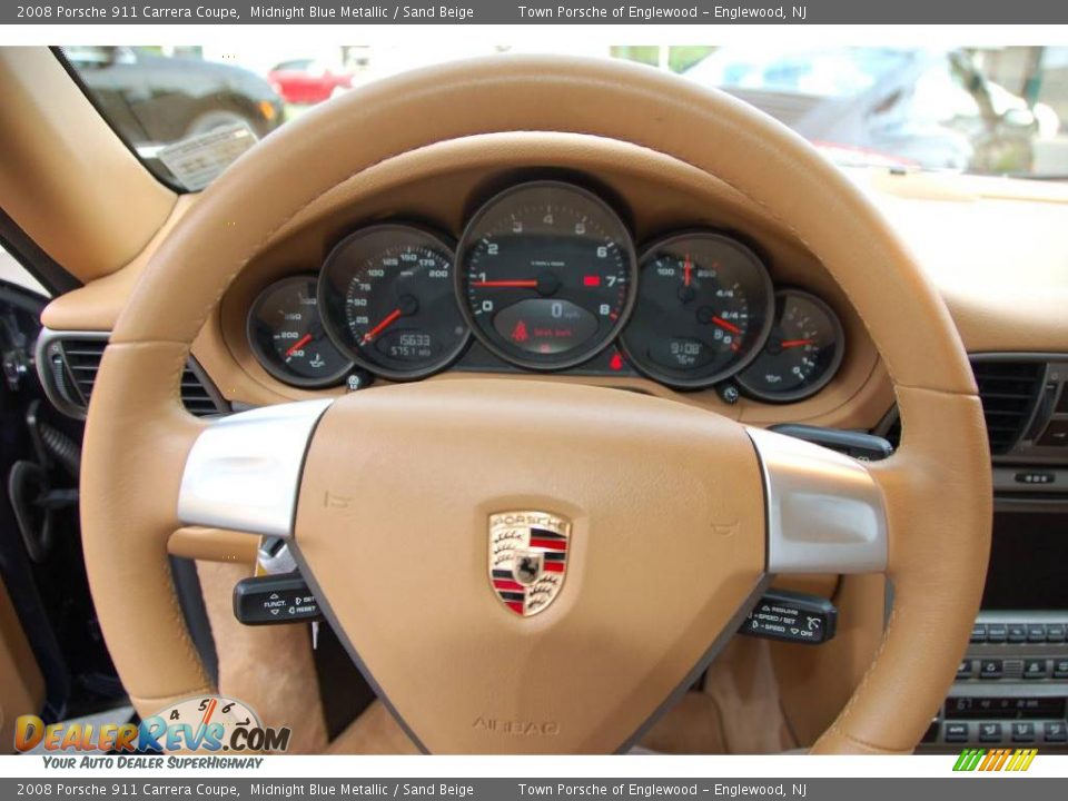 2008 Porsche 911 Carrera Coupe Midnight Blue Metallic / Sand Beige Photo #16