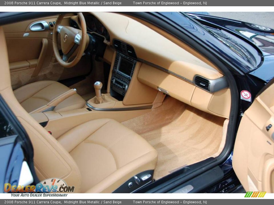 2008 Porsche 911 Carrera Coupe Midnight Blue Metallic / Sand Beige Photo #23