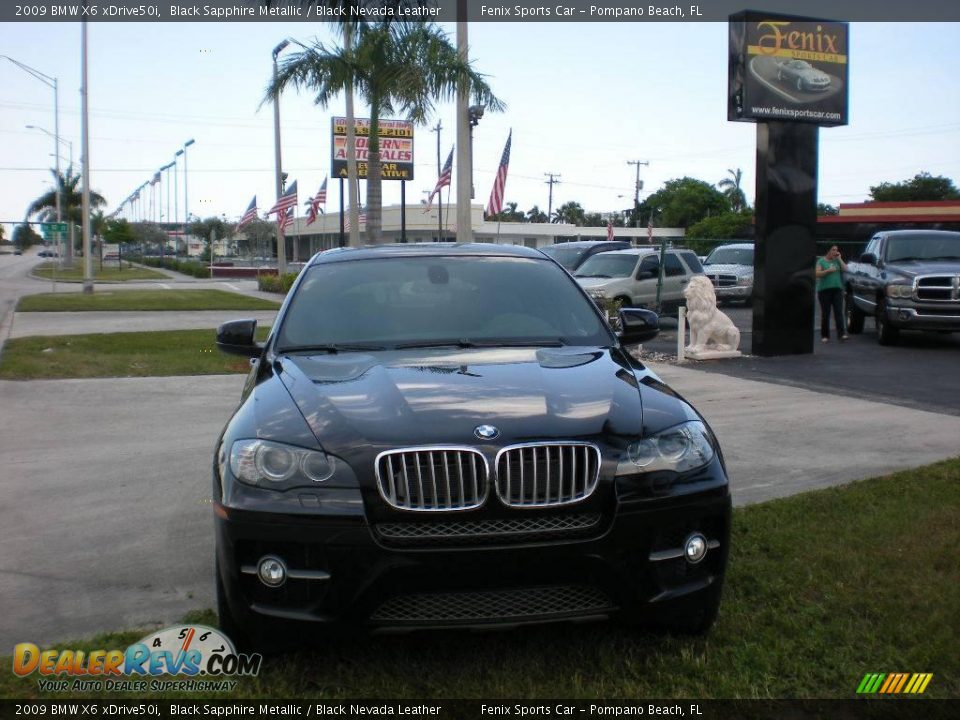 2009 BMW X6 xDrive50i Black Sapphire Metallic / Black Nevada Leather Photo #1