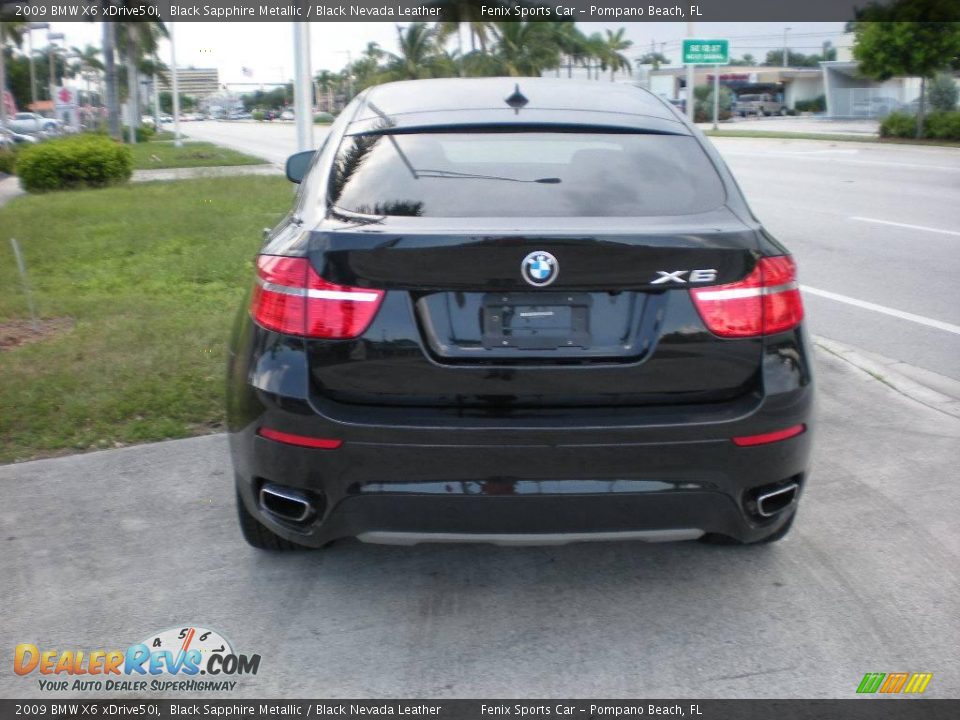 2009 BMW X6 xDrive50i Black Sapphire Metallic / Black Nevada Leather Photo #2