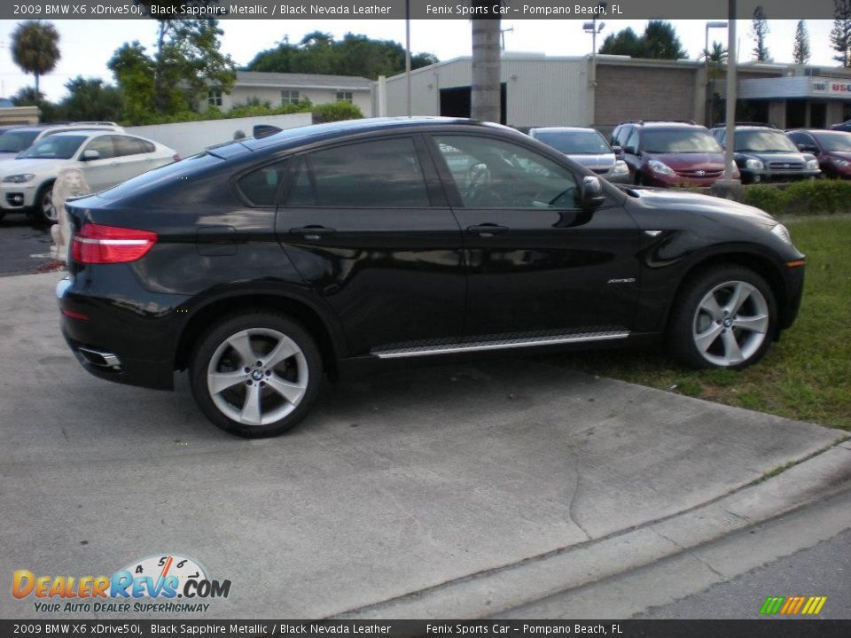 2009 BMW X6 xDrive50i Black Sapphire Metallic / Black Nevada Leather Photo #4
