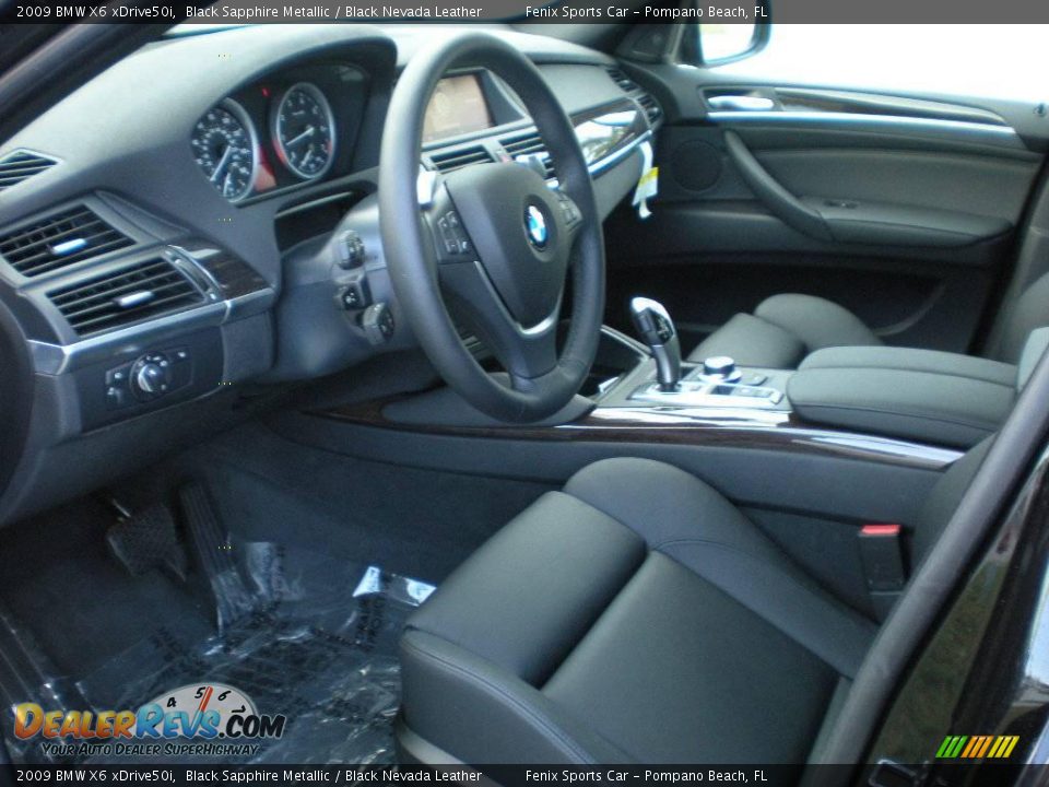 2009 BMW X6 xDrive50i Black Sapphire Metallic / Black Nevada Leather Photo #5