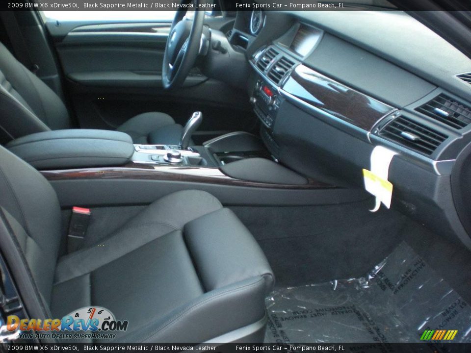 2009 BMW X6 xDrive50i Black Sapphire Metallic / Black Nevada Leather Photo #6