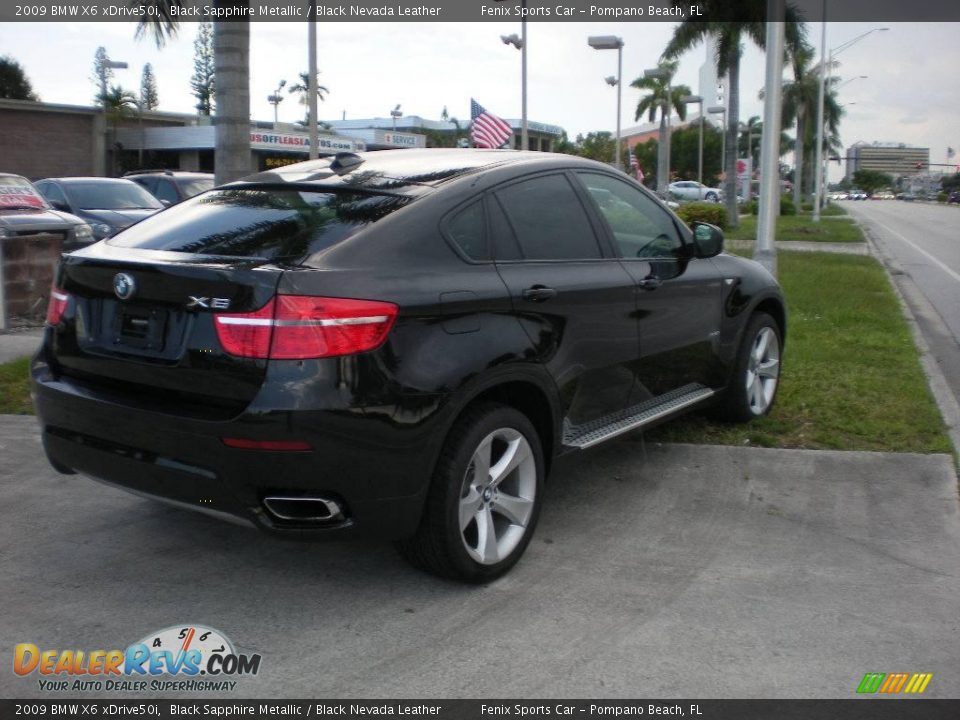 2009 BMW X6 xDrive50i Black Sapphire Metallic / Black Nevada Leather Photo #11