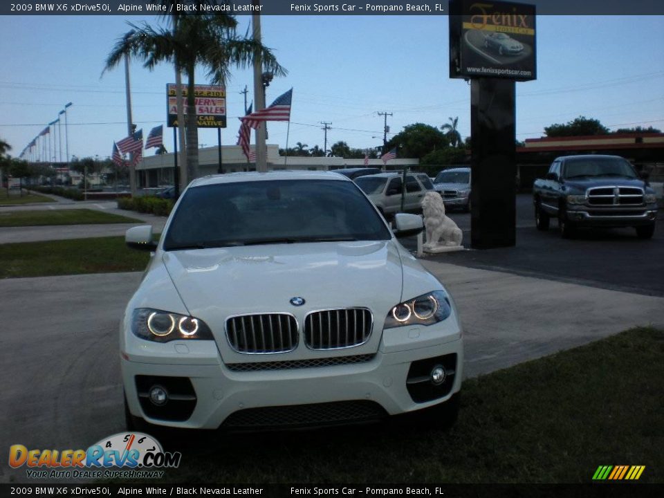 2009 BMW X6 xDrive50i Alpine White / Black Nevada Leather Photo #1