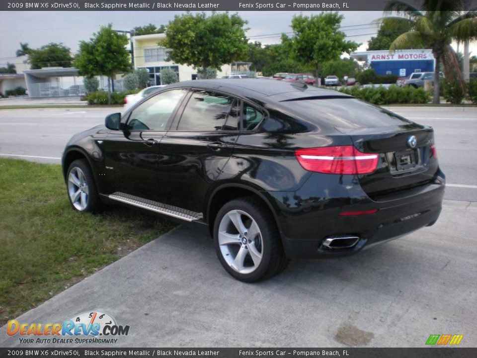 2009 BMW X6 xDrive50i Black Sapphire Metallic / Black Nevada Leather Photo #12