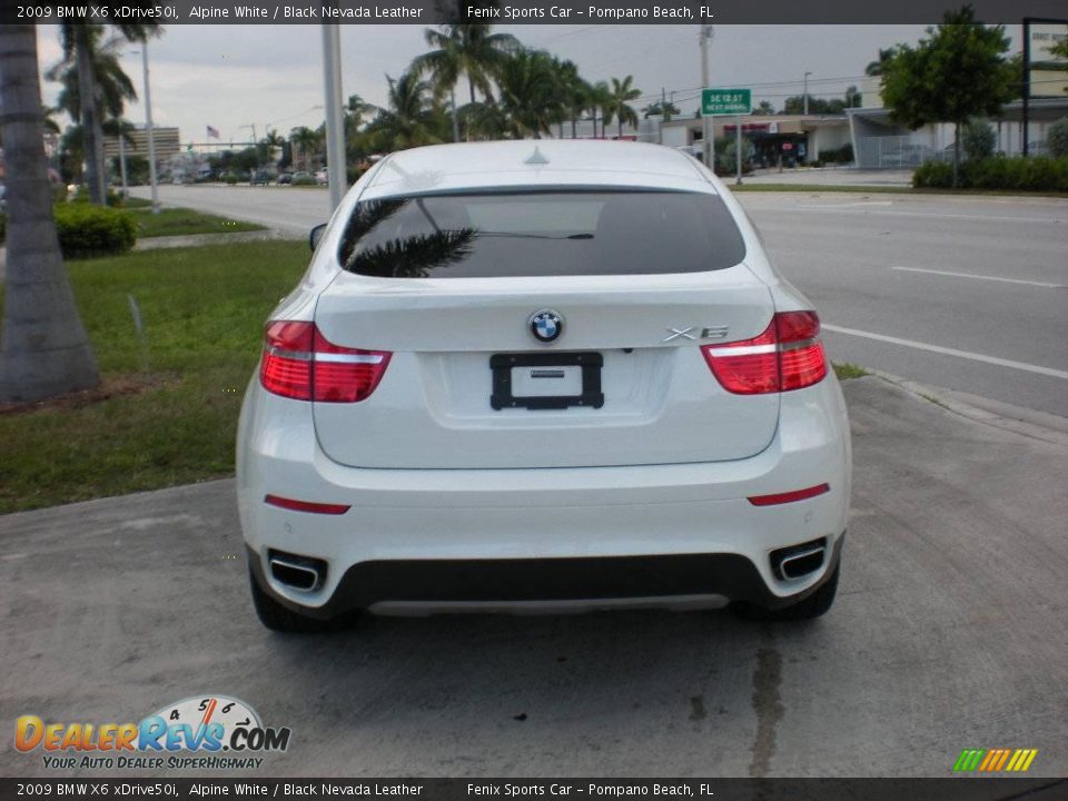 2009 BMW X6 xDrive50i Alpine White / Black Nevada Leather Photo #2