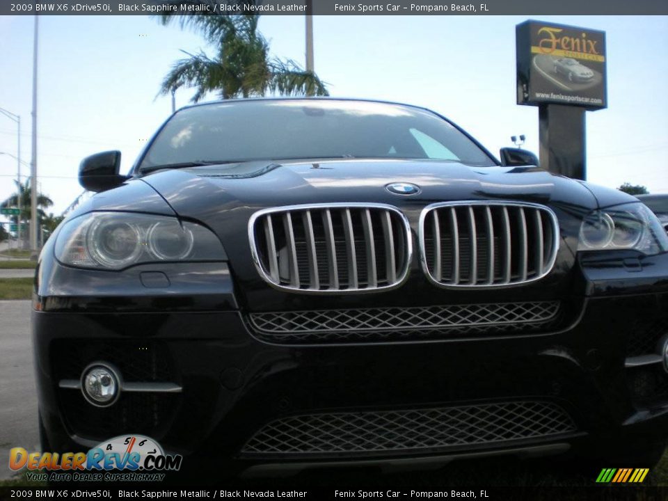 2009 BMW X6 xDrive50i Black Sapphire Metallic / Black Nevada Leather Photo #13