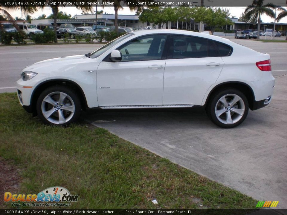 2009 BMW X6 xDrive50i Alpine White / Black Nevada Leather Photo #3