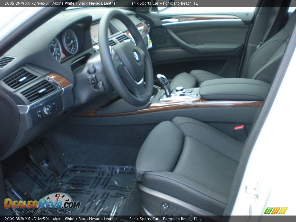 2009 BMW X6 xDrive50i Alpine White / Black Nevada Leather Photo #5