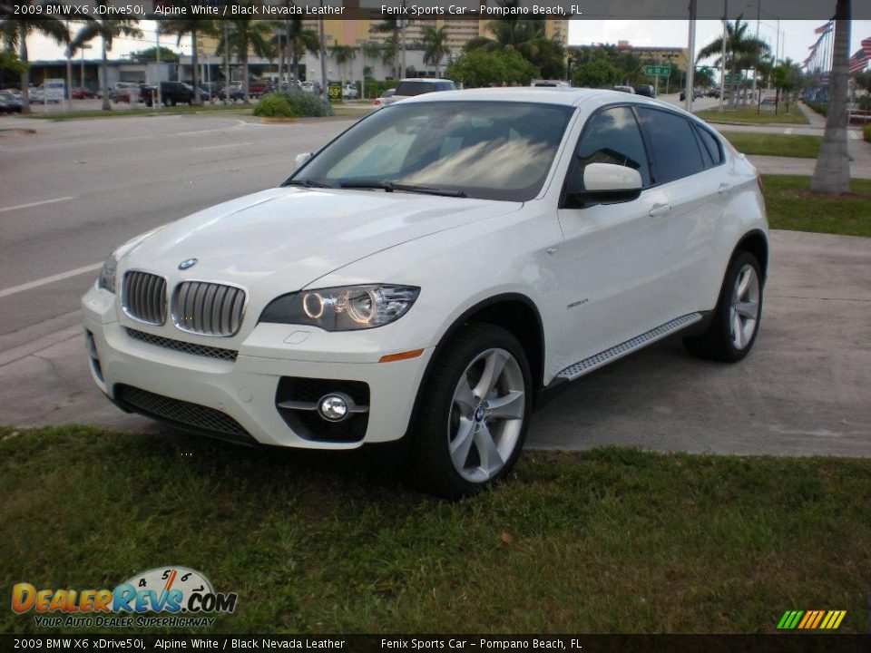 2009 BMW X6 xDrive50i Alpine White / Black Nevada Leather Photo #9
